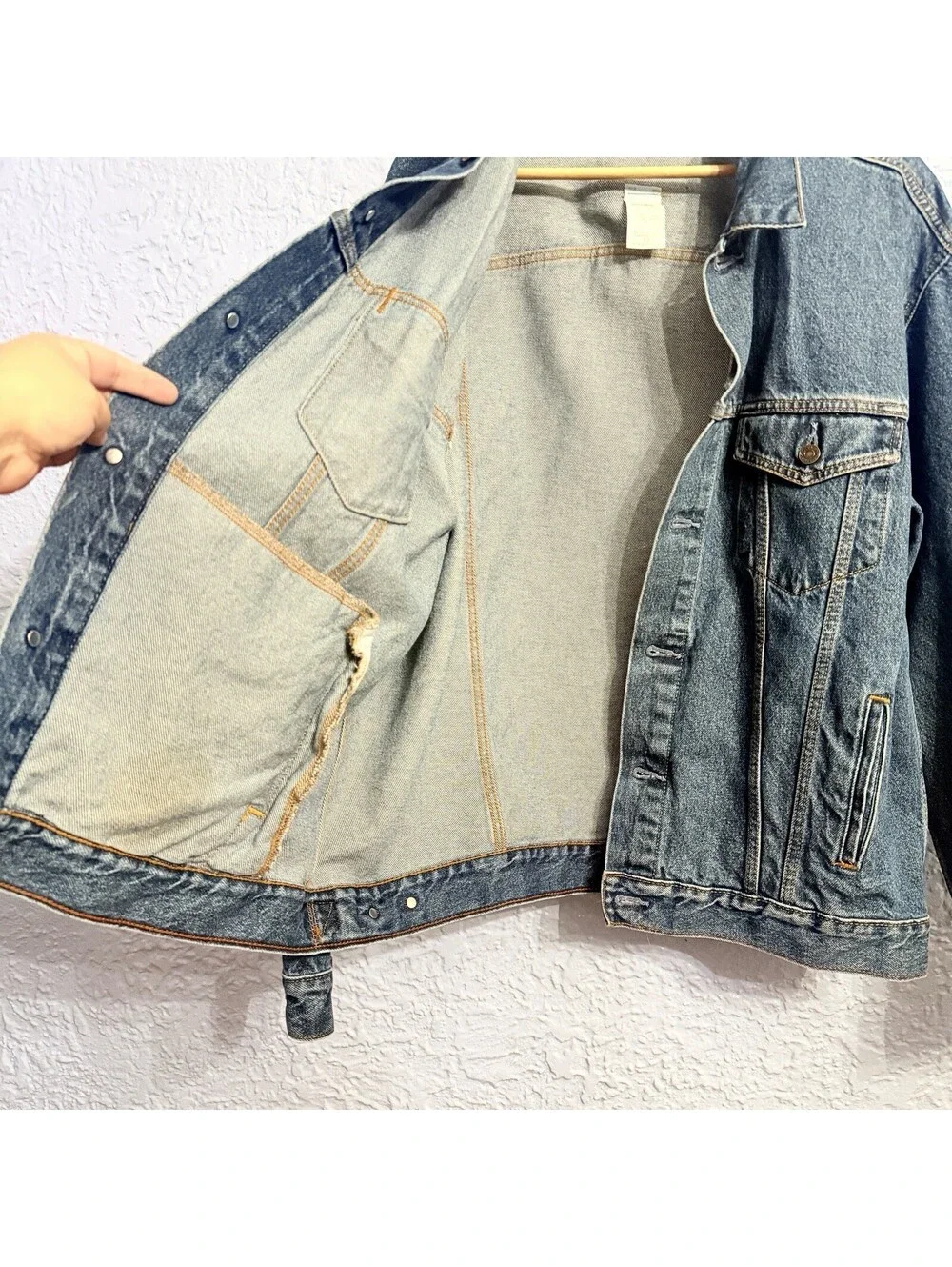 Levi Strauss Signature Men’s Trucker Jean Jacket Blue XL Button Front Pockets